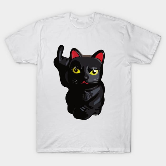 Un-lucky cat T-Shirt by So Red The Poppy